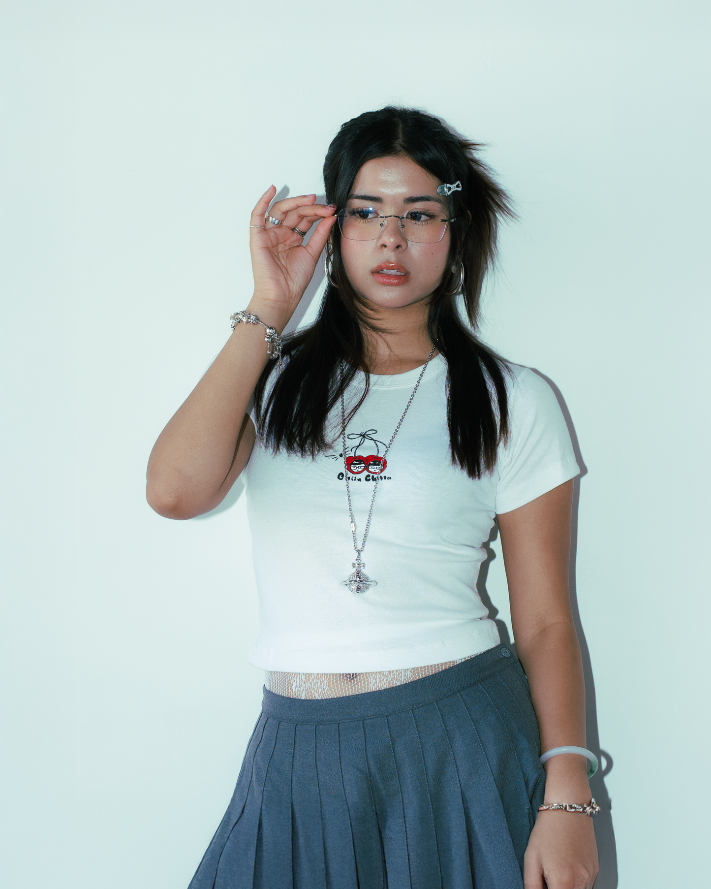 Chiin Chilla Cherry on Top Baby Crop Tee